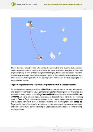 example page 2 from our offline Travel Guide for Cabo Verde